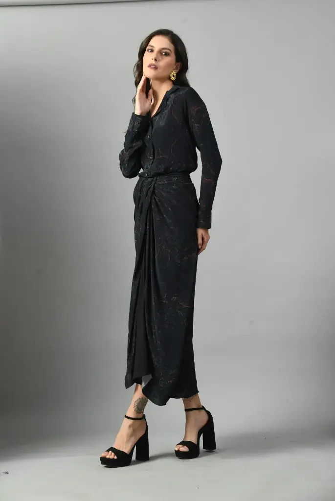 Alice in Wondersea Drape shirt & skirt