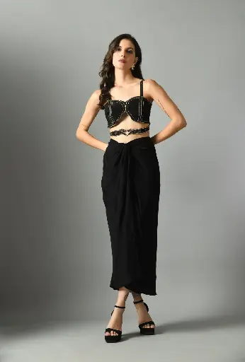 Nylah bustier with moonshine skirt