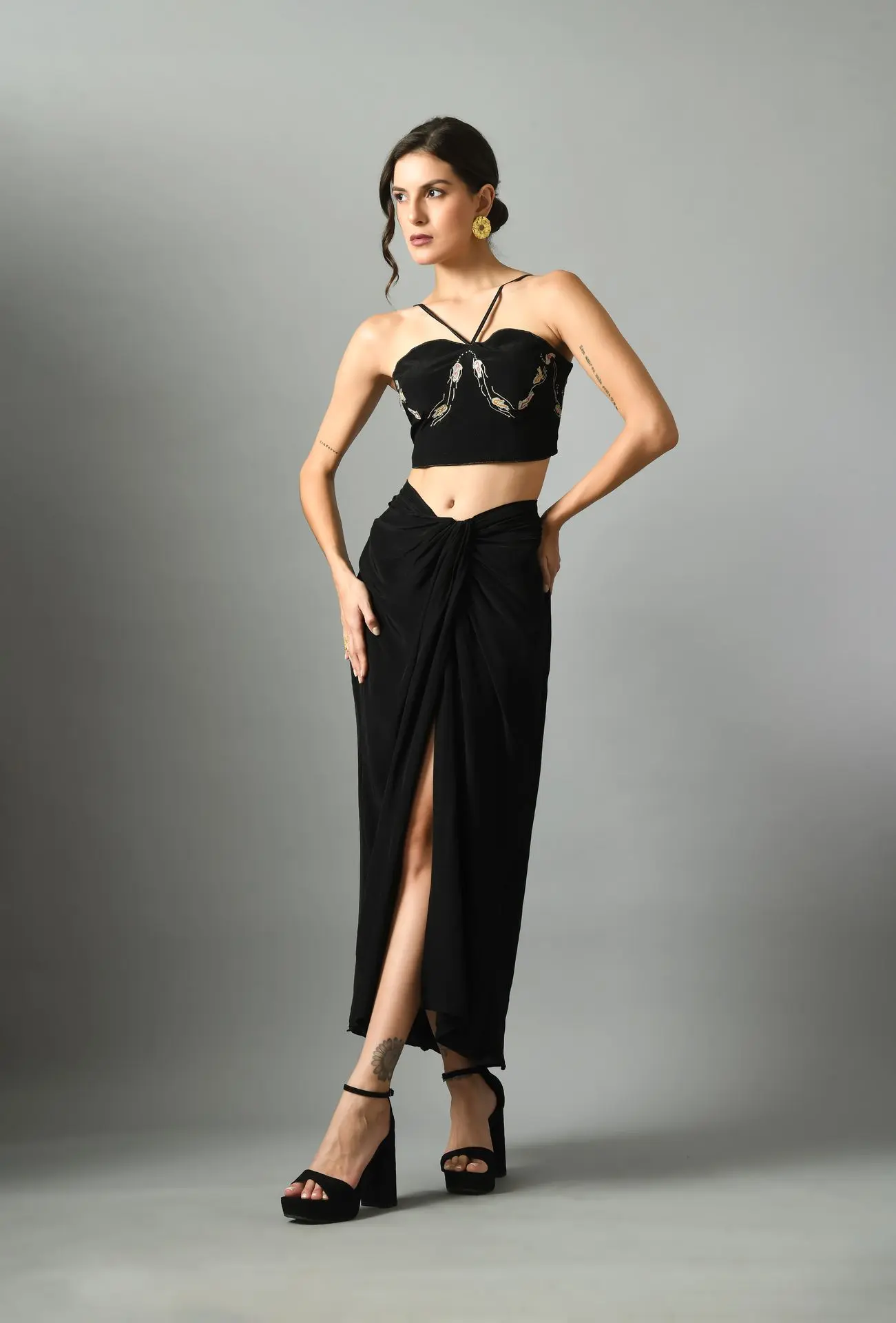 Nur bustier with moonshine skirt